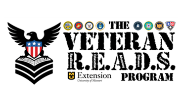 A logo with an eagle and the words "Veteran READS Program"