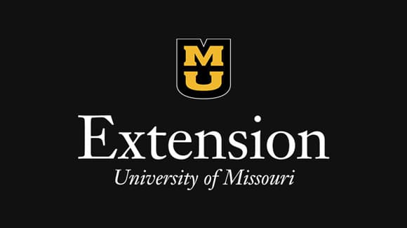 A black box with the MU logo and the words, "Extension: University of Missouri."