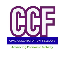 Logo that says "CCF" in purple letters. 