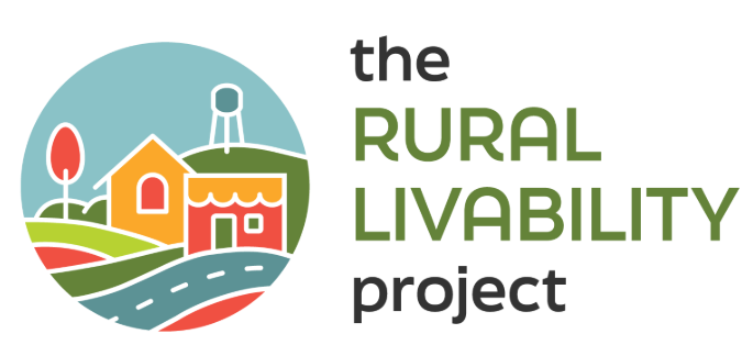 A logo with a house and field and the words, "The Rural Livability Project."